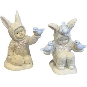Dept 56 Snowbunnies ALL THE LITTLE BIRDIES GO TWEET, TWEET, TWEET Snowbabies EUC